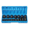 Grey Pneumatic 1719 Impact Socket Set, 1/2 in Dr, SAE, 12-point, 3/8 in to 1-1/2 in, 19-Pc STD Length