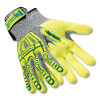 HexArmor 2092-S-7 Rig Lizard Thin Lizzie Sandy Nitrile Cut-Resistant Gloves, 2092, A4 Cut, Small, Hi-vis Yellow/Green/Gray