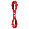 Ergodyne 19113 Squids 3400 Glove Clip Holder with Dual Clips, Red