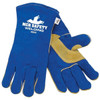 Welding Gloves, Memphis Welding, 2X-Large, Leather, Blue