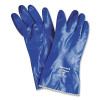 North by PIP NK80310 Nitri-Knit Supported Nitrile Gloves, Elastic Cuff, Interlock Lined, 10, Blue