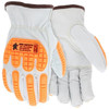 Drivers Gloves, DuPont®, Medium, Leather, White