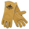 Welding Gloves, X-Large, Leather, Beige, Jersey