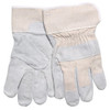 Leather Palm Gloves, Cowhide, Large, Leather, White
