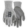 Cut Resistant Gloves, Synthetic/Glass, Medium, Gray