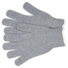 Gloves, Heavy Weight, Small, Cotton Polyester Blend, Gray