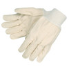 Gloves, Large, Canvas, Natural, Knit Wrist Cuff