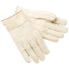 Gloves, Double Palm, Large, Canvas, Natural, Knit Wrist Cuff