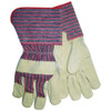 Leather Palm Gloves, Cowhide, Large, Leather, Gauntlet Cuff