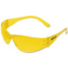 MCR Safety CL114 Checklite CL1 Frameless Safety Glasses, Polycarbonate Amber Lens, Duramass, Amber Polycarbonate Temples