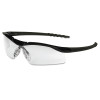 MCR Safety DL110 DALLAS Protective Eyewear, Clear Lens, Duramass Scratch-Resistant, Black Frame