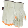 Drivers Gloves, CV Grade, Cowhide, Large, Leather, Orange
