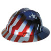 MSA 10071157 V-Gard Freedom Series Full Brim Hard Hat with Ratchet American Stars and Stripes
