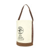 Klein Tools 5104 Load Rated Leather Bottom Canvas Bucket 1 Compartment 17 Inch H x 12 Inch W Off White