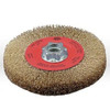 Wire Wheel Bench Brush, 4-1/2" Crimped Wire Wheel Brush, .012" Steel, 5/8"-11 & M14 x 2.0 A.H., Clamshell Package