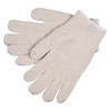 Gloves, Heavy Weight, Small, Cotton Polyester Blend, Natural
