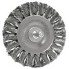 Weiler 17684 Model STM-3 Stem Mounted Standard Twist Knot Wire Wheel 3-1/4 In x 3/8 In 0.014 In Stainless Steel 25000 RPM 1/4 In Stem