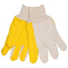 Gloves, Golden Chore, Large, Canvas, Yellow, Knit Wrist Cuff
