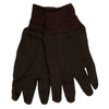 Gloves, Heavy Weight, Large, Jersey, Brown, Knit Wrist Cuff