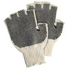 Gloves, Fingerless, Small, Cotton Polyester Blend, Natural
