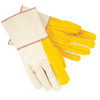 Gloves, Golden Chore, Large, Canvas, Yellow, Gauntlet Cuff