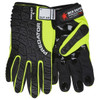 Mechanics Gloves, Predator, Small, Synthetic, Black/Lime