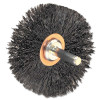 Weiler 17615 Stem-Mounted Narrow Conflex Brush, 3 in dia x 1/2 in W Face, 0.008 in Steel, 20000 RPM, 1/4 in Stem
