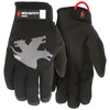 Mechanics Gloves, 2X-Large, Synthetic, Black