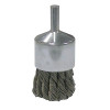 Weiler 36251 Vortec Pro Stem Mtd Knot Wire End Brushes, Carbon Steel, 1 in Dia, .02 Wire