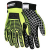 Mechanics Gloves, UltraTech, Large, Synthetic, Black/Lime