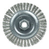Weiler 08806 Roughneck Stringer Bead Twist Knot Wire Wheel, 5 in dia x 3/16 in W Face, 0.020 in Stainless Steel Wire, 12500 RPM