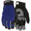 Mechanics Gloves, X-Large, Synthetic, Blue