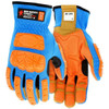 Mechanics Gloves, ForceFlex, 2X-Large, Synthetic, Aqua Blue