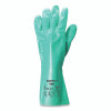 AlphaTec 103714 39-124 14 in Reinforced Nitrile Gloves, Gauntlet Cuff, Interlock Knit Cotton Liner, Size 9, Green
