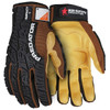 Mechanics Gloves, Predator, Medium, Leather, Gold