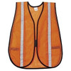 Poly, Mesh Safety Vest, 1" Silver Stripe, 18" X 47", ORANGE