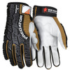 Mechanics Gloves, Predator, Large, Leather, White