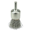 Weiler 10377 Crimped Wire Solid End Brush, Stainless Steel, 3/4 in dia, 22000 RPM, Nickel Plated Cup