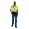 Majestic 75-3213/X1 High Visibility Mesh Vest, X-Large, Yellow with Black Bottom