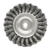 Weiler 08034 Standard Twist Knot Wire Wheel, 4 in D x 1/2 in W, .0118 in Steel, 1/2-3/8 Arbor