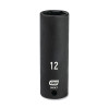 GEARWRENCH 84147 Impact Socket, 1/4 in Drive Size, 12 mm Opening Size, 6-point, Deep Length