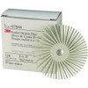 Bristle Disc, 3 Inch Dia, 120 Grit, Ceramic, Curved, White, 1/BX, 4 BX/CS