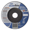 Norton Blue Fire Depressed Center Wheels Type 27 Metal Charger Zirconia Alumina, Size: 4-1/2 x 1/4 x 7/8, RPM: 13580, Packaging Qty: 25 per box Old Part # was 662528-29856, For use w/ SS, Carbon Steel, Alloys & Gray Irons