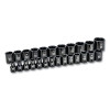 GearWrench 84933N Impact Socket Set 1/2 Inch Drive 6 Point Metric 8 MM to 36 MM 25 Piece Standard Length With Case