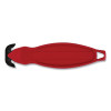 Klever KCJ-2R (10) Klever Koncept Safety Cutter, 5-3/4 in L, Straight Blade, Steel, Plastic Handle, Red