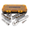 DeWalt DWMT73813 Socket Set, 23-Pc, 1/2 in Drive, 6-point, SAE/Metric, Stackable Case