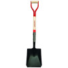 RAZOR-BACK 42101 Square Point Transfer Shovel, 9.5 in W x 12 in L, Open-Back/Rolled-Step, 30 in Hardwood Steel D-Grip Handle