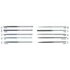 Swiss File Assortment Set, Angled, 4 Inch, Hard Stamped