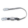 MSA 10193125 V-SERIES Standard Shock Absorbing Lanyard, 4 ft, Single, Small/Small Snaphooks, Web, Fixed, 400 lb