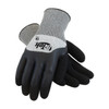 PIP G-TEK CR,SALT & PEPPER 13 GAUGE HPPE/GLASS OUTER LINER, ACRYLIC LINED, DOUBLE DIPPED BLACK MICRO-SURFACE LATEX COATED PALM AND, Size Large, Case Qty.: 12 Dozen